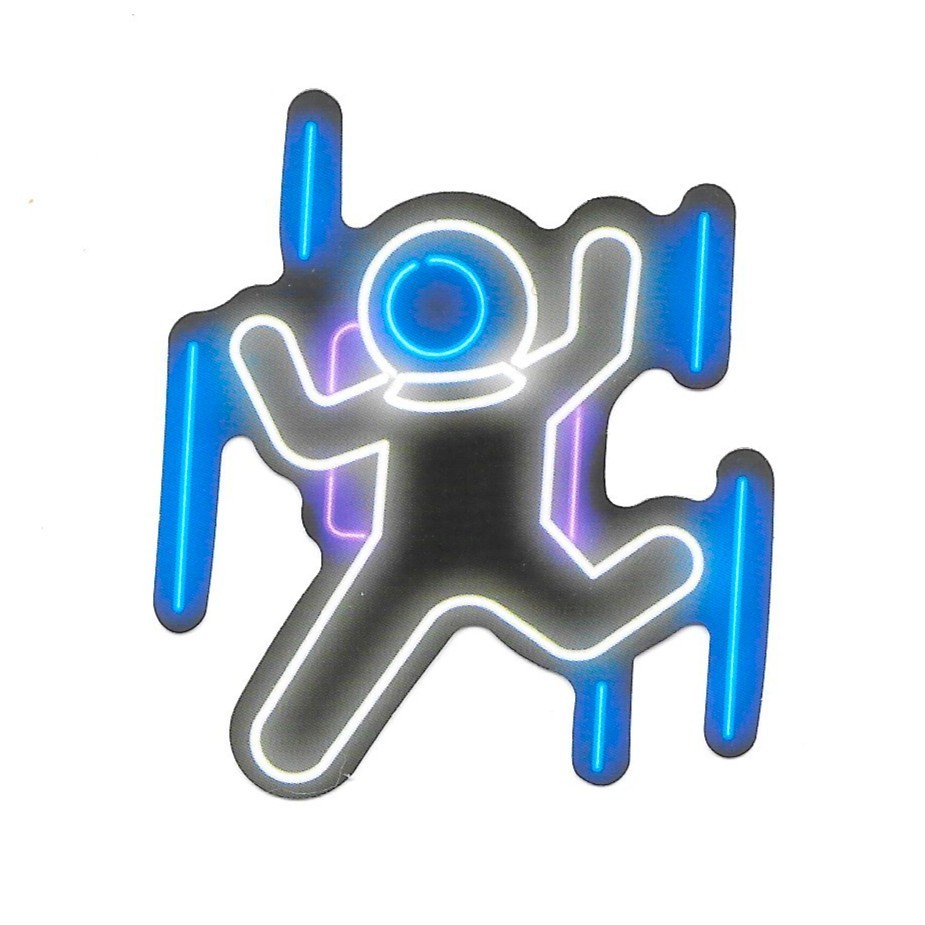 Astronaut Space Man Neon Vinyl Sticker Die Cut Decal Laptop Journal Scrapbook