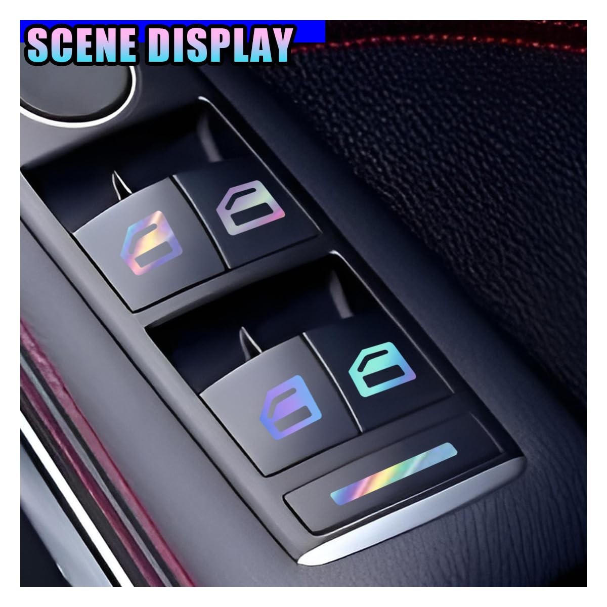 Car Glow Stickers Luminous Button Decals Set