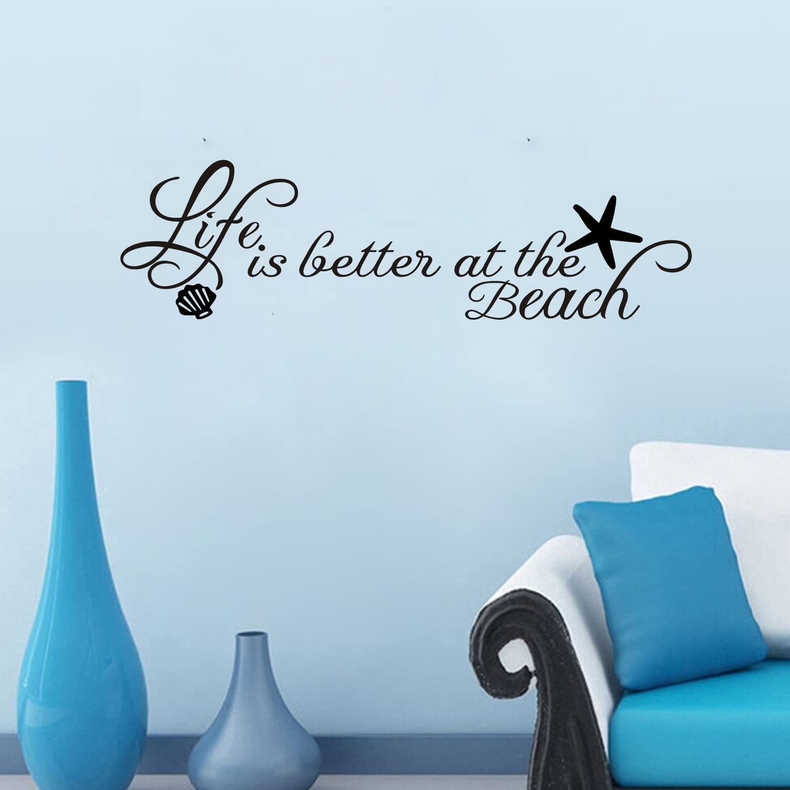 Bathroom Wall Stickers, Beach Wall Decals, (Easy to Apply), Wall Decor Vinyl …