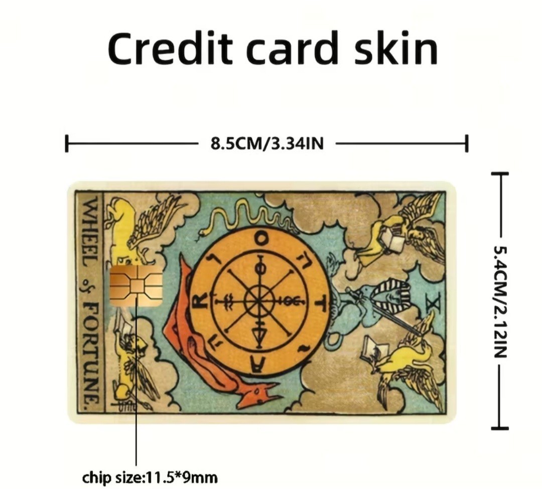Wheel of Fortune Tarot Credit Card Skin Sticker Free Shipping US Seller