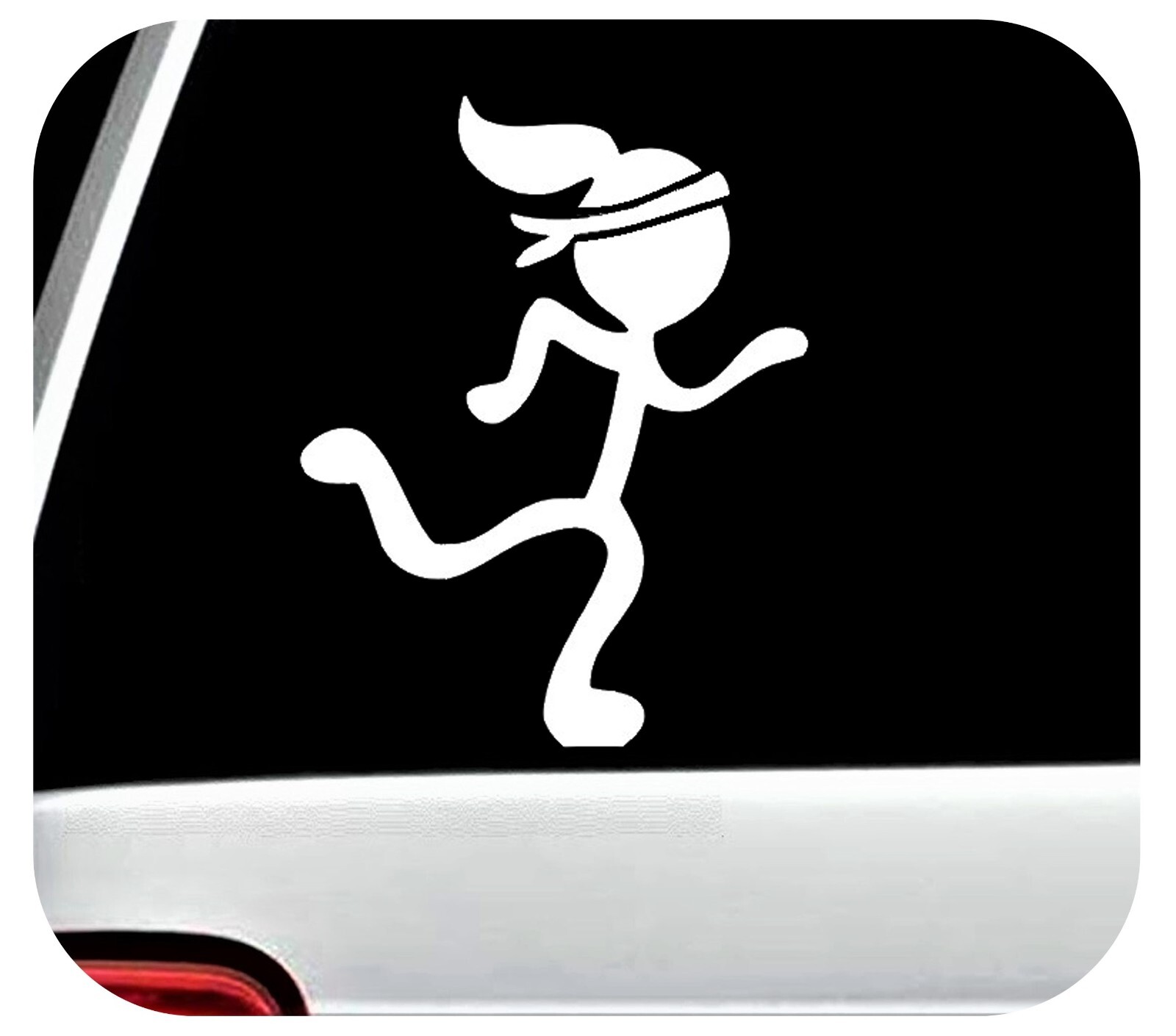 Marathon Girl Running Runner Decal Sticker For Car, Truck Headband BG1012