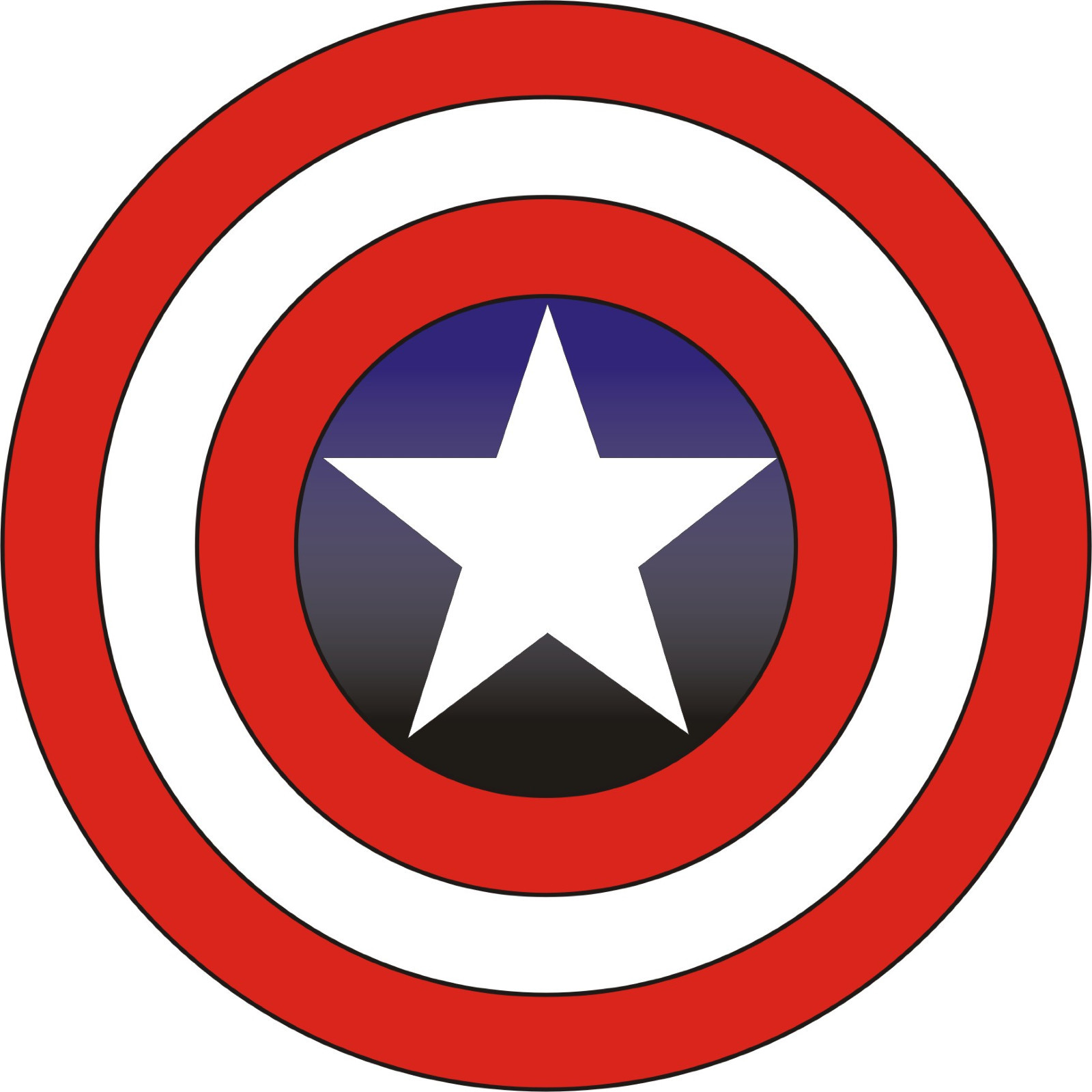 Captain America Vinyl Sticker Decal 18" (full color)