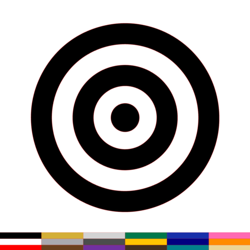Bullseye Decal PICK SIZE COLOR Vinyl Sticker Hunting Target Archery Range Rifle