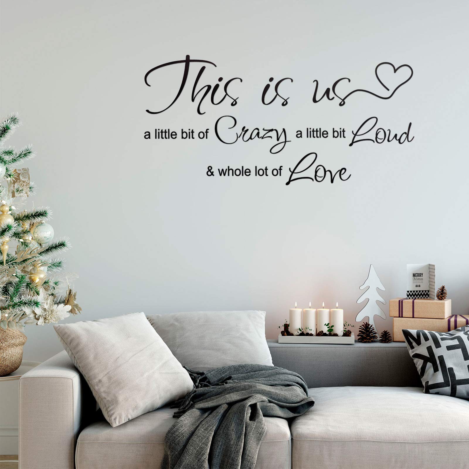 This Is Us Crazy Loud Love Wall Decal Vinyl Love Quote Wall Decal Inspirational