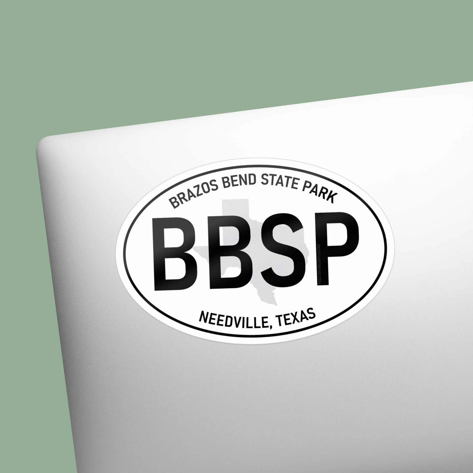 Brazos Bend State Park Texas White Oval Sticker