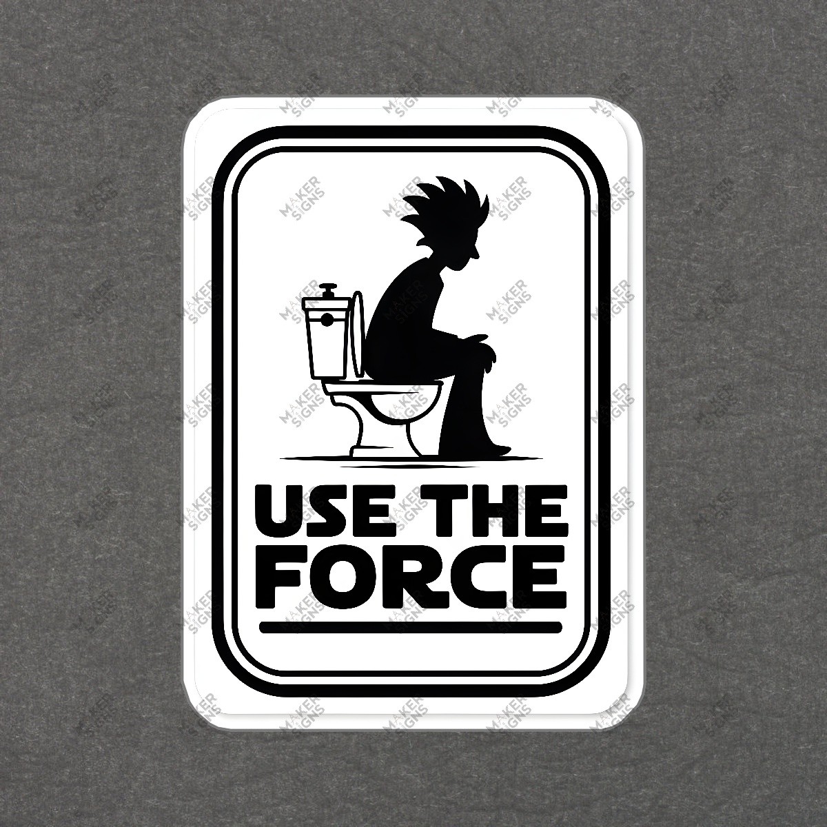 Humorous Use the Force Toilet Sign Pop Culture Bathroom Decor Star #7817