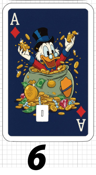 Scrooge Credit Debit ATM Card Skin Sticker Disney Duck Tales Gold Money Coin USA
