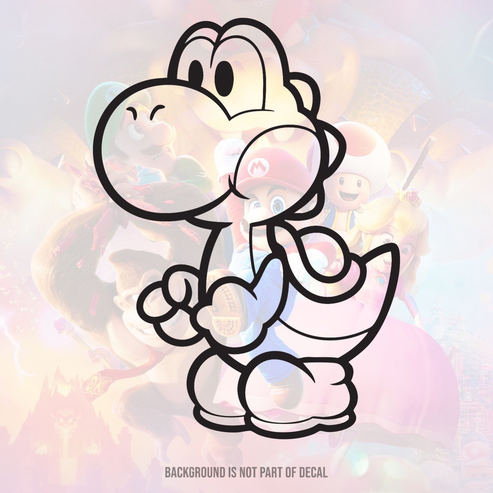 Yoshi / Super Mario Galaxy / Nintendo Vinyl Decal Sticker