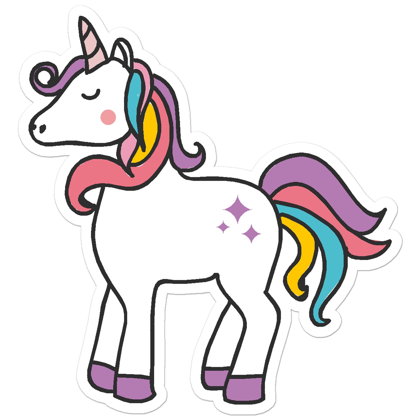 Rainbow Unicorn – Vinyl Decal Sticker – Car Window Laptop – ebn7887