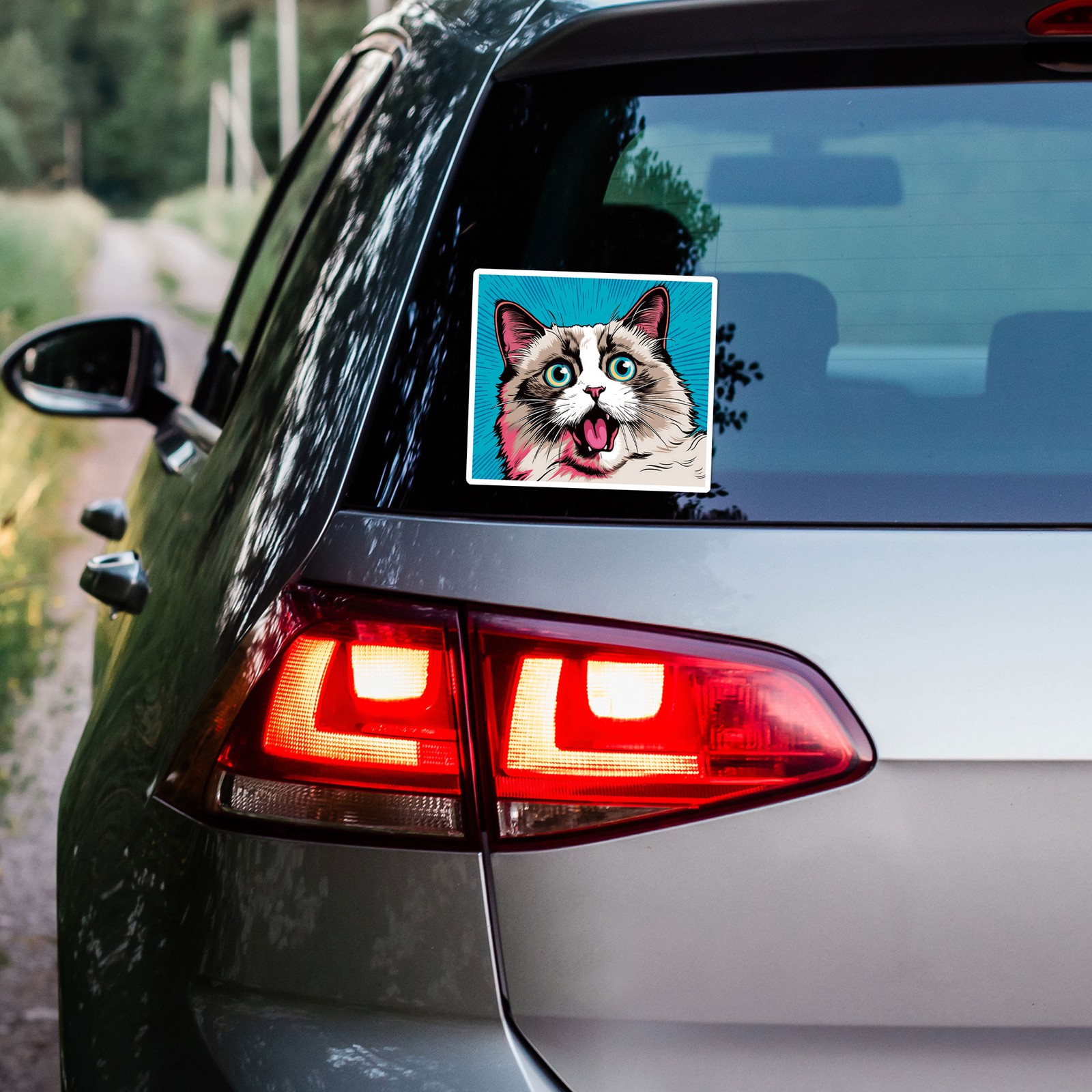 Popart Ragdoll Cat – Vinyl Decal Sticker – Car Window Laptop – ebn11847