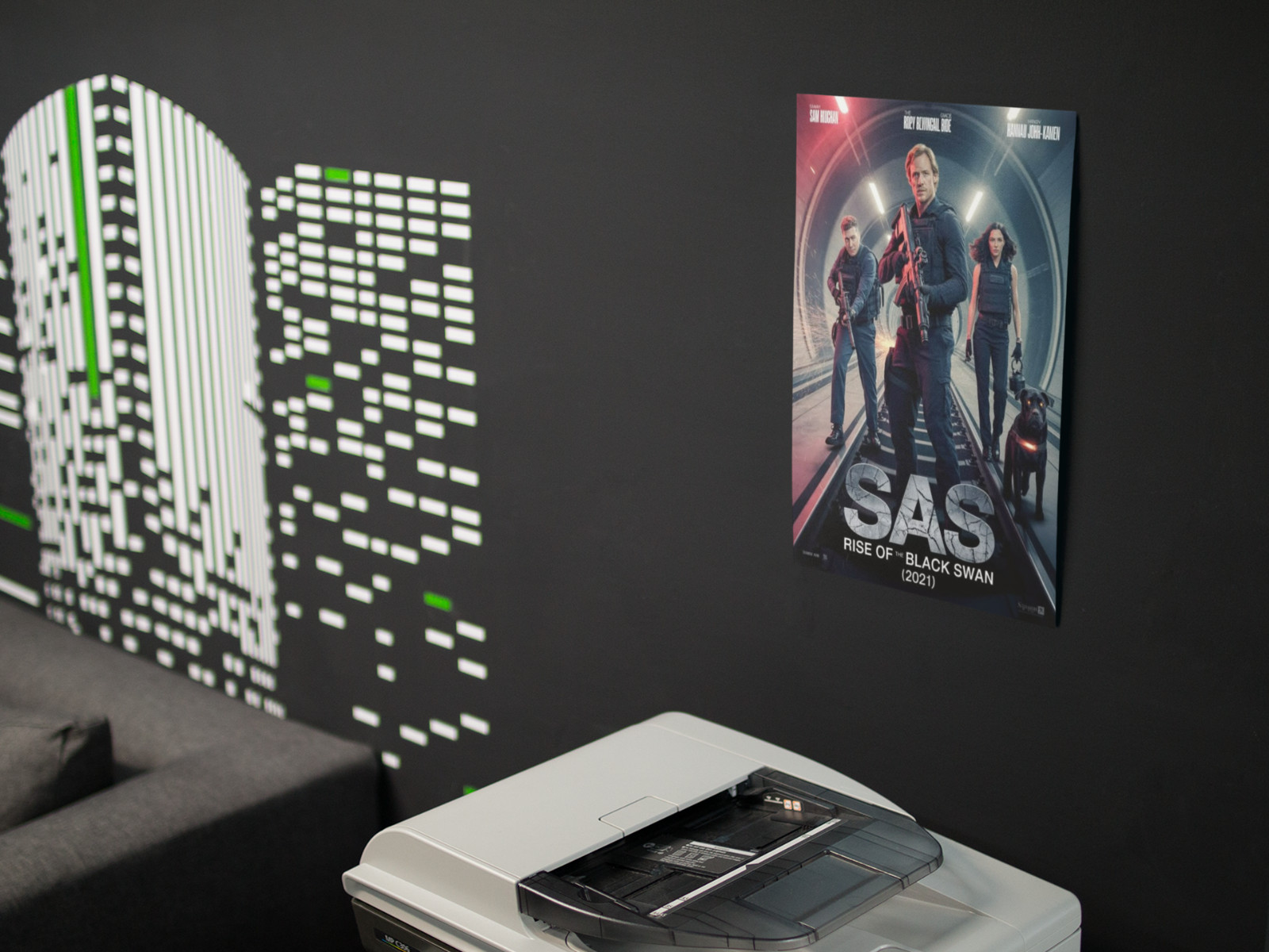 SAS Rise of the Black Swan Movie Wall Vinyl Decal Poster (Removable Adhesive)
