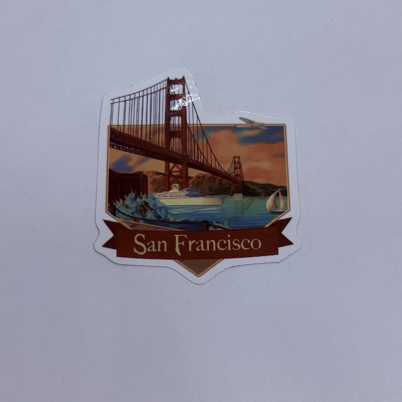 Golden Gate Bridge Sticker Travel San Francisco Art Decal Vinyl Souvenir Tc9