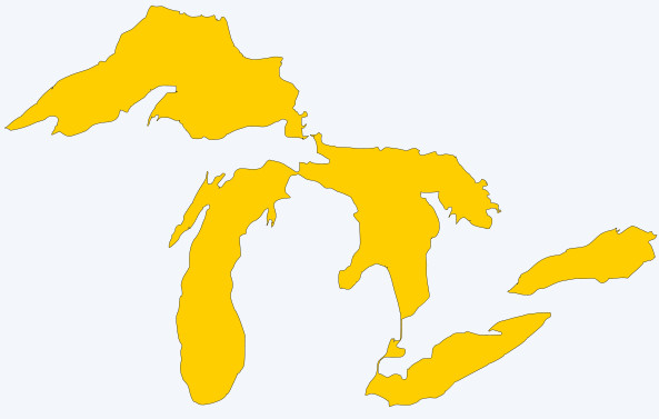 Michigan Great Lakes Vinyl Decal Sticker – You choose color and size