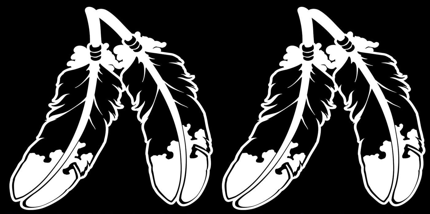 American Eagle Feathers Two Pack 5" Vinyl Decals Any Flat Surface