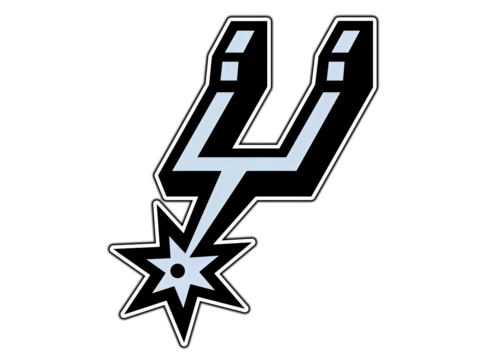 #0117 San Antonio Spurs Symbol Logo Basketball Fan Sticker Waterproof Vinyl Car