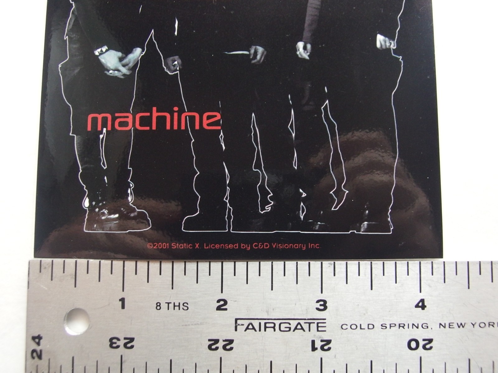 Static-X Band Pose Machine Sticker C&D Visionary 2001 Licensed 4.25"x5" Nu-Metal