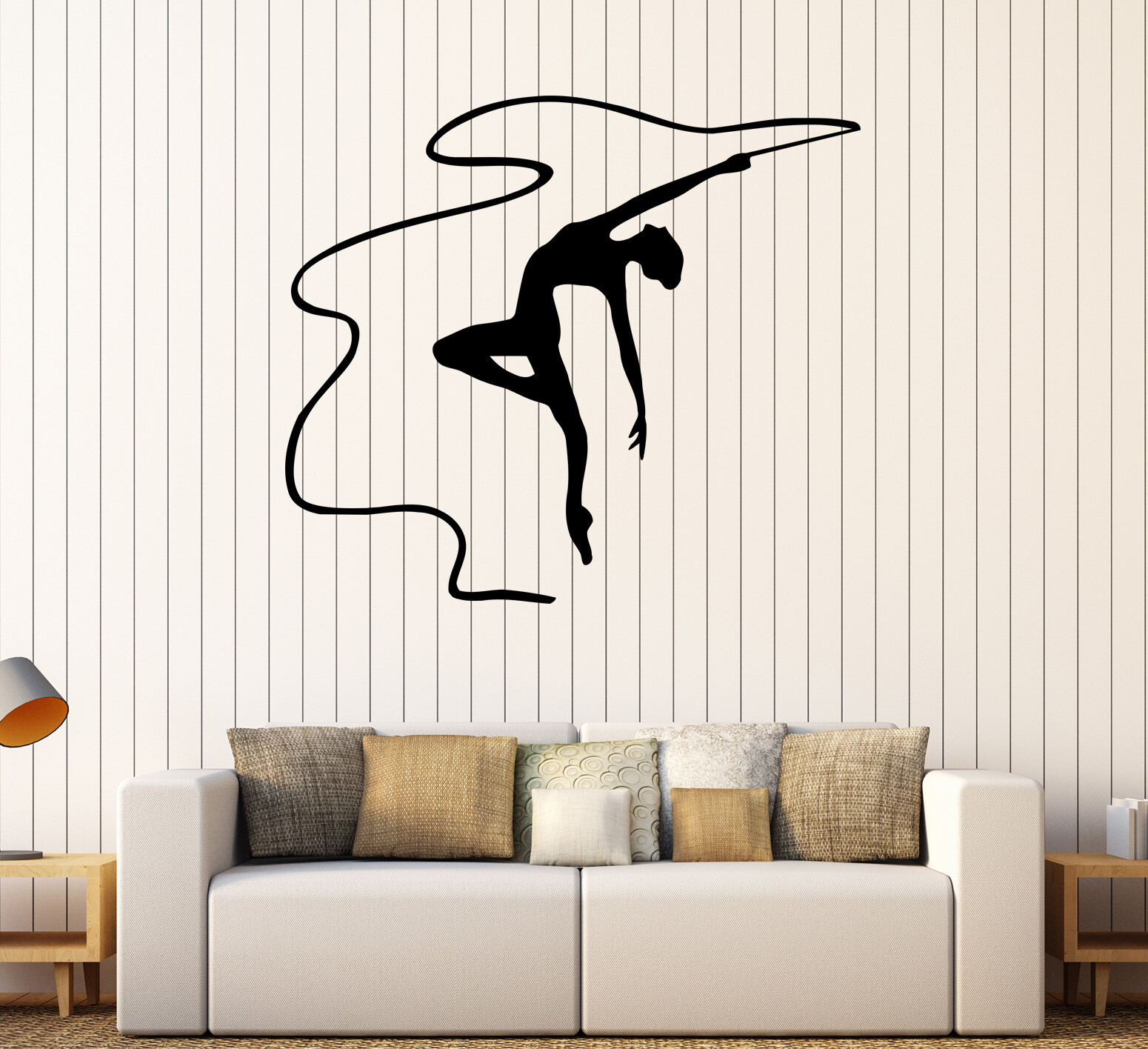Wall Decal Rhythmic Gymnastics Girl Dance Gymnast Sport Vinyl Sticker (ed2050)