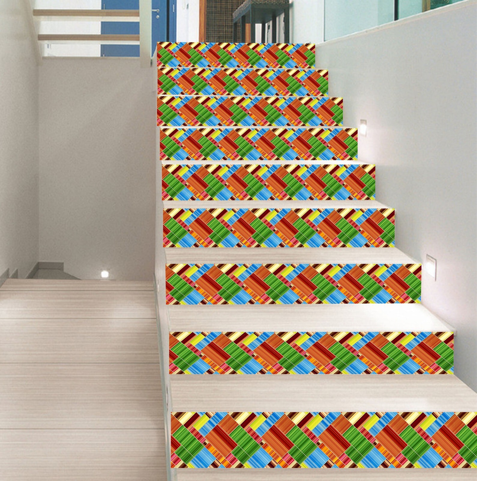 3D Color Texture AZ536 Stair Risers Decoration Mural Vinyl Wallpaper Kay