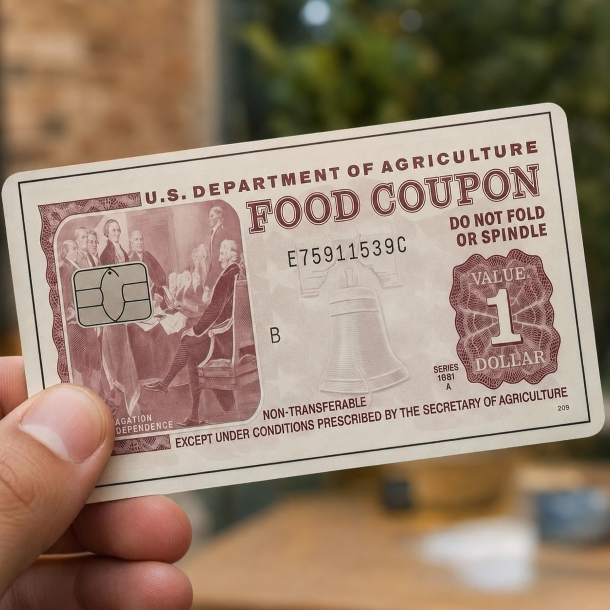 Food Stamp Credit Debit Card Skin Cover Sticker Chip Funny Decal – 2 Pack