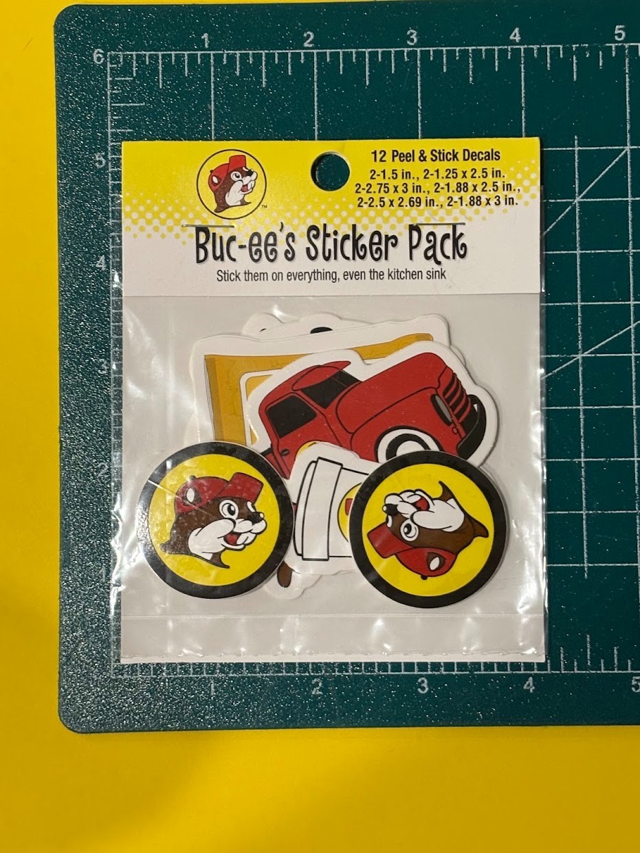COOL! Buc-ee’s Variety Sticker Pack – 12 Stickers – Different Sizes 6 Designs