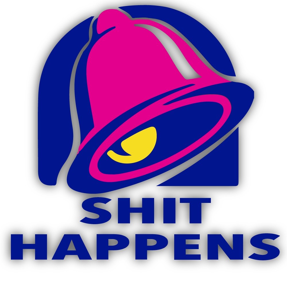 Sh*t Happens Cut To Shape Vinyl Sticker
