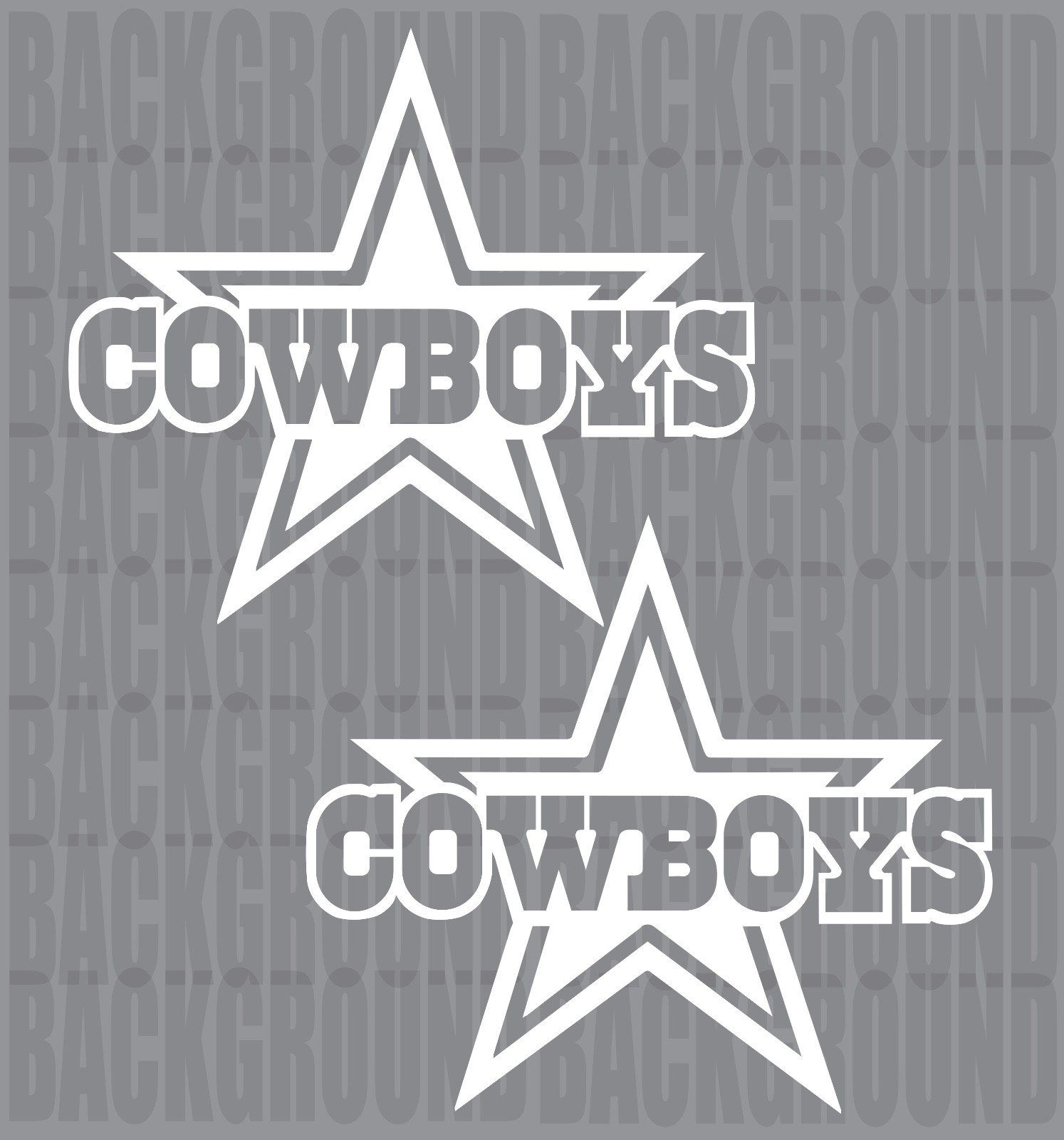 2 Dallas Cowboys Cornhole Decals LARGE 12×10.5" Bean Bag Toss Baggo Stickers