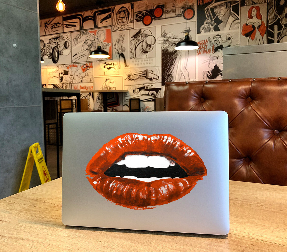 Lips Sticker Mouth Wall art Lips Fashion Decal for car Kiss