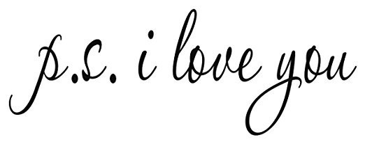 P.S. I Love You Wall Art 23" Decal Sticker Saying Quote lettering home decor