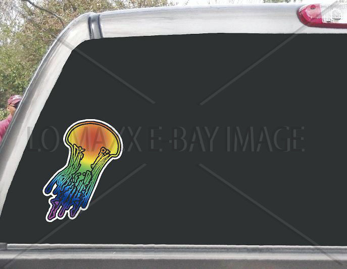 Psychedelic Jellyfish Ocean Sea Life Art Beautiful Graphic Printed Vinyl Sticker