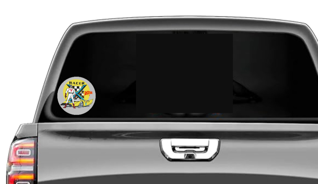 Speed Racer (Racer X Gray) – 4" Vinyl Decal Car Truck Window Laptop Cooler Bar