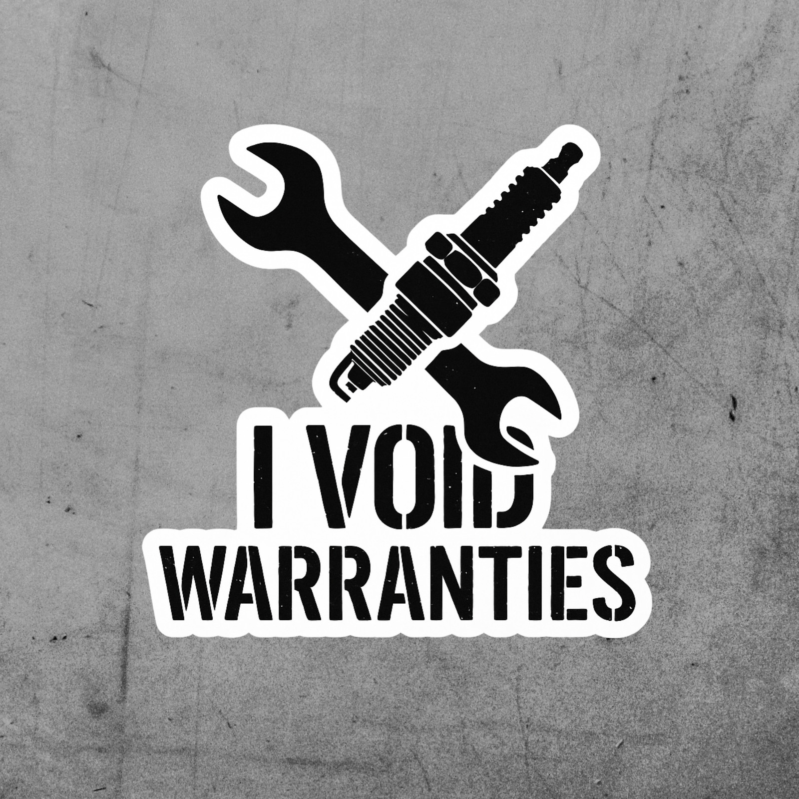 Funny Car Warranty Sticker Decal – I Void Warranties