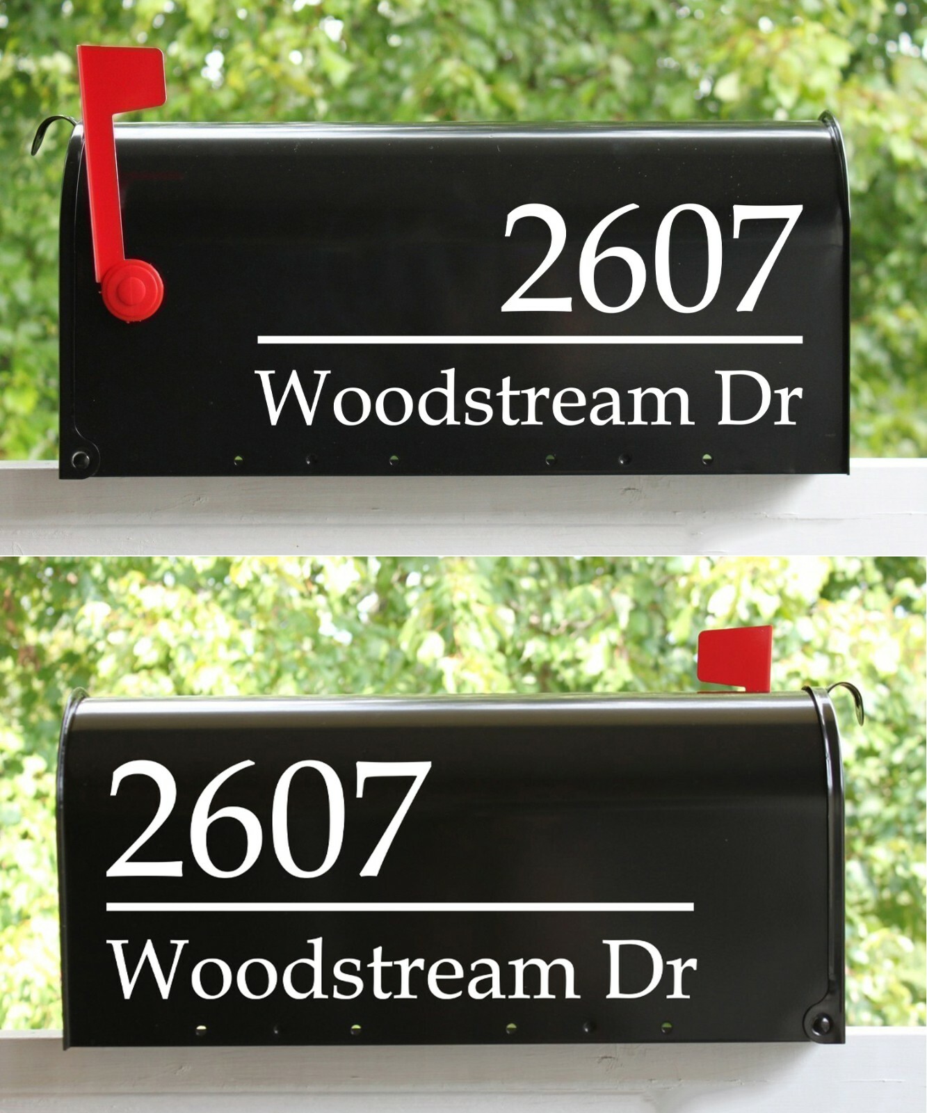 3-pack Mailbox Numbers and Address Vinyl Decals – Street Home – Die Cut BOOKA
