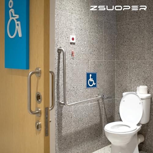 Handicap Signs – 6 pack, Stickers Decal Symbol 6×6 inch – ADA Compliant –