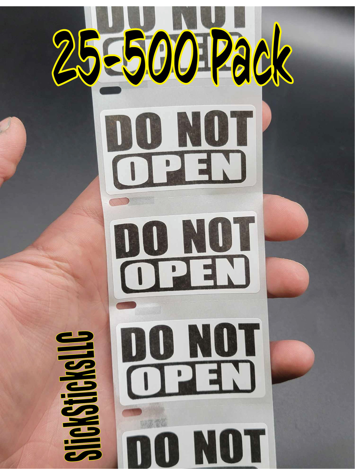 DO NOT OPEN stickers 25-500 Pack Label decal gag joke decal bulk lot