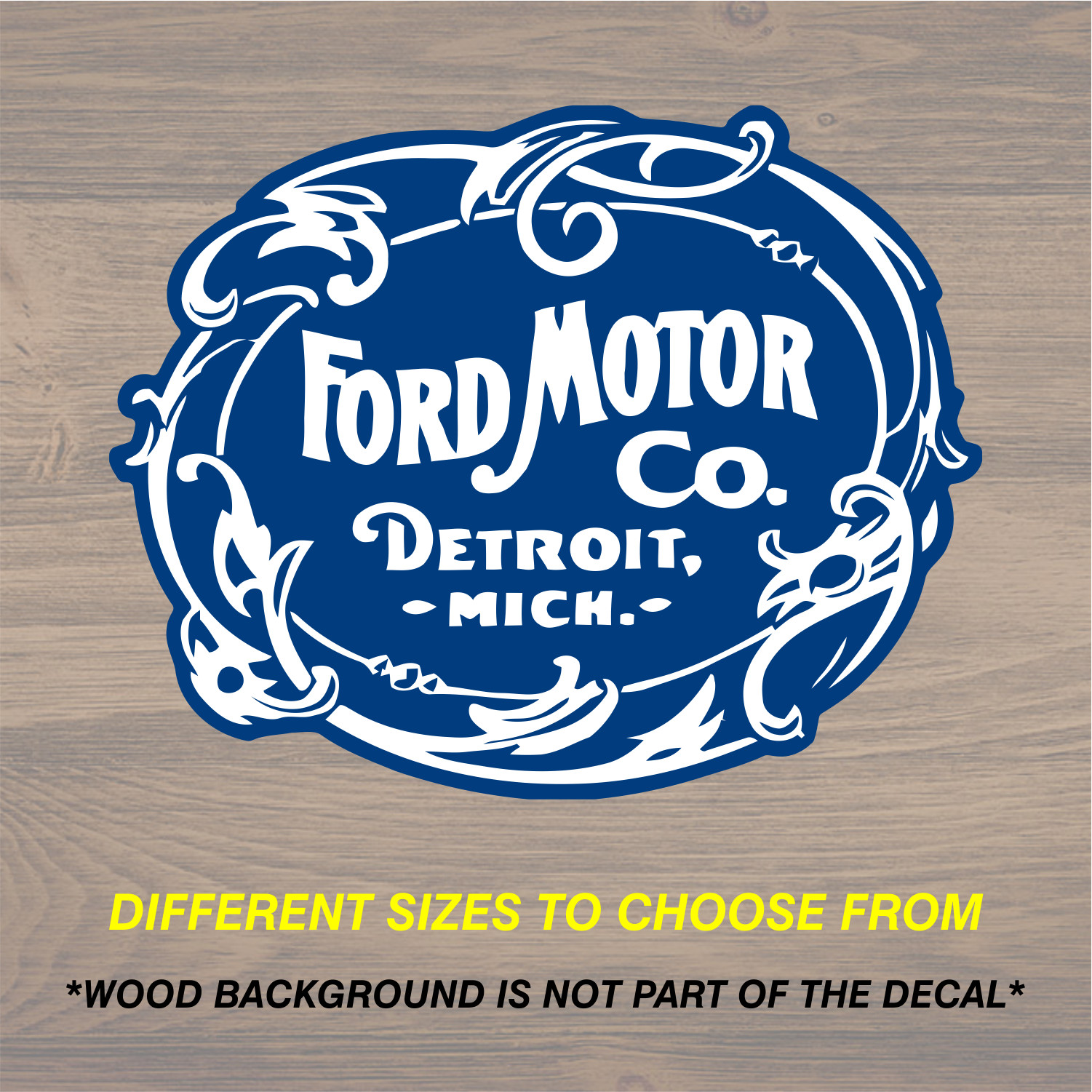 Vintage Style Ford Motor Co Logo, Vinyl Decal Sticker