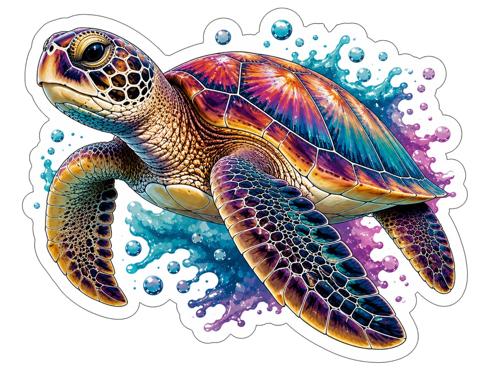 Sea Turtle Decal Sticker Weather Resistant Car Laptop Window