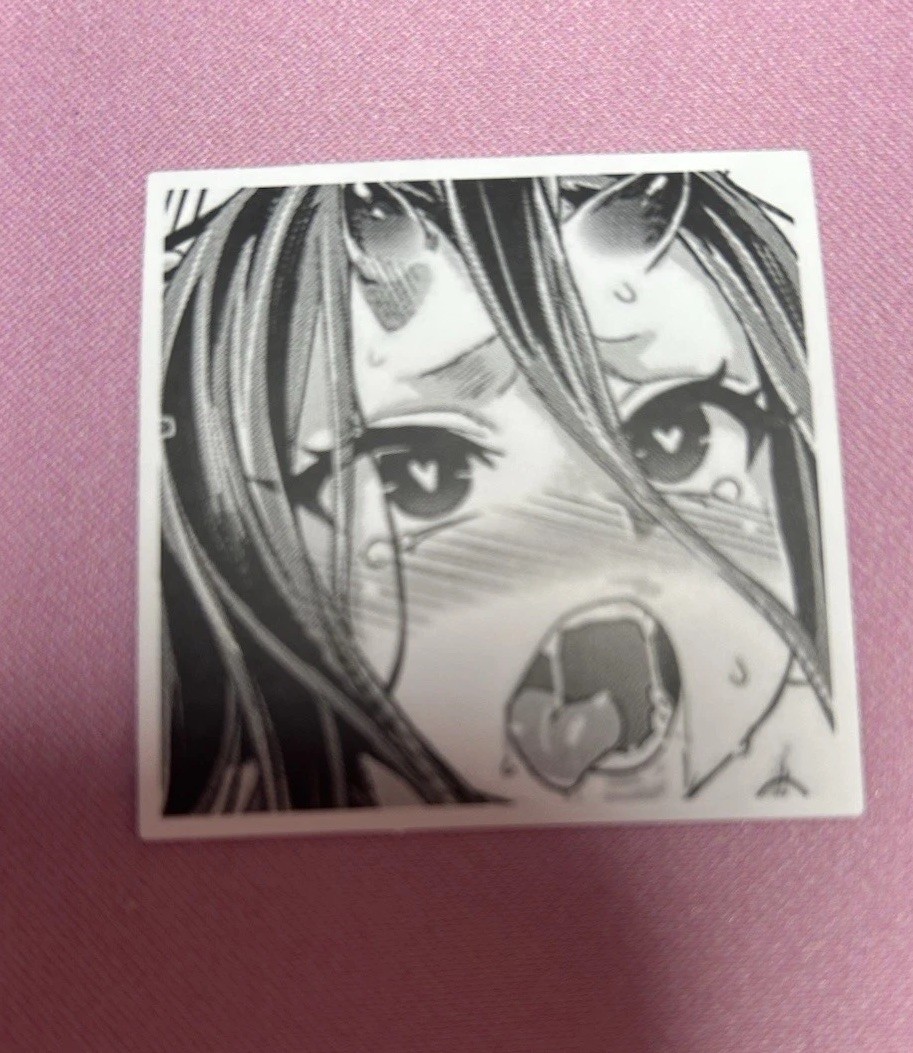 black and white waifu lewd stickers #6
