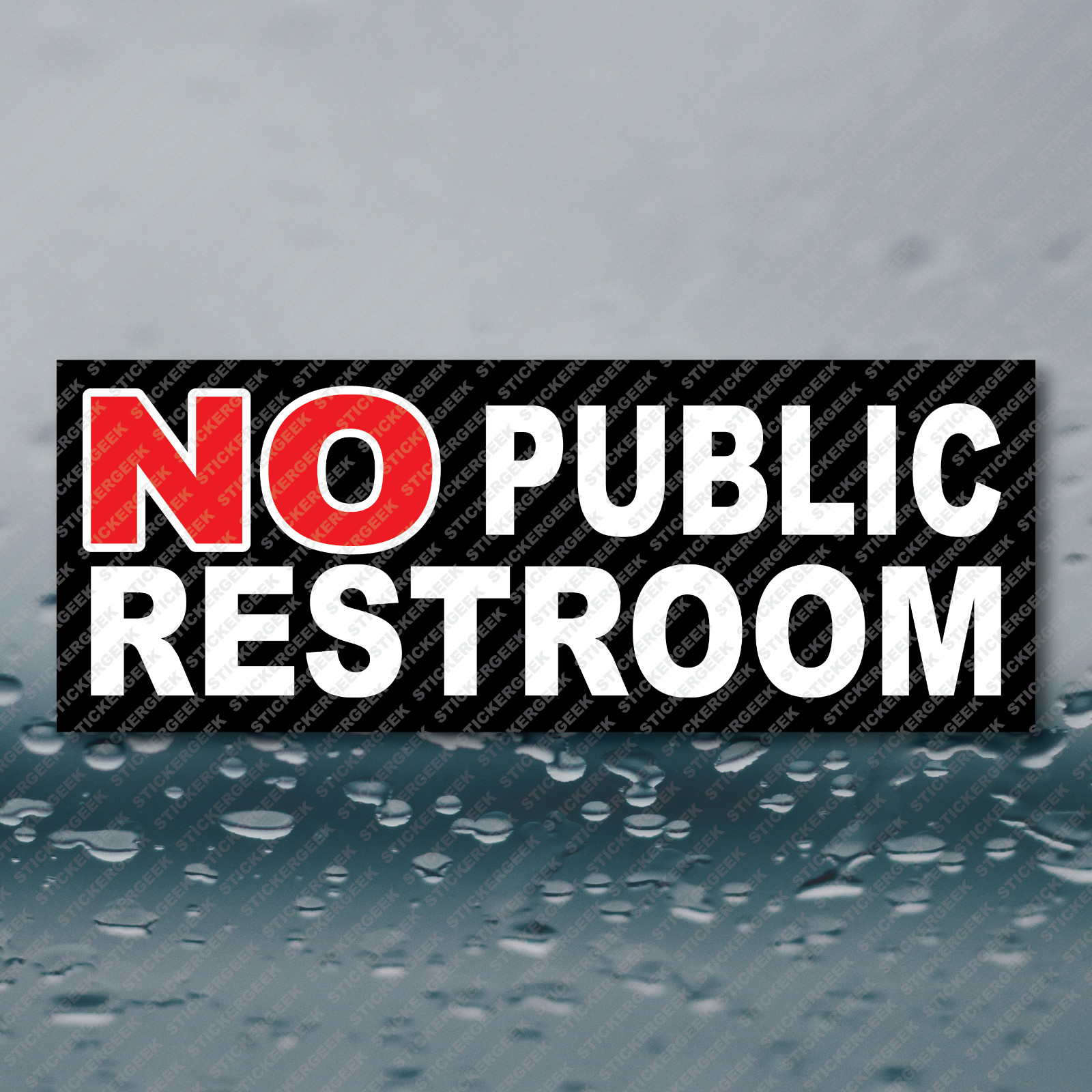 NO PUBLIC RESTROOM Retail Store Business Market Restaurant Sign Sticker 8×3