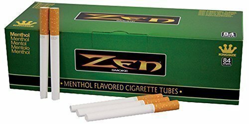 ZEN King Size Menthol Flavored Cigarette Tubes 200ct 84mm [50-Boxes]