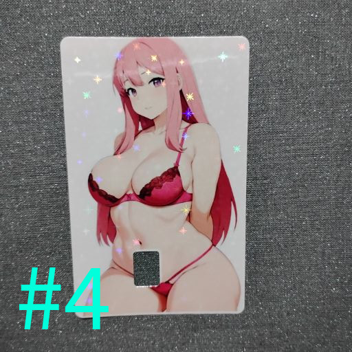 Holographic Sexy Anime Waifu Credit Debit Waterproof Card Skin Sticker Wrap 01
