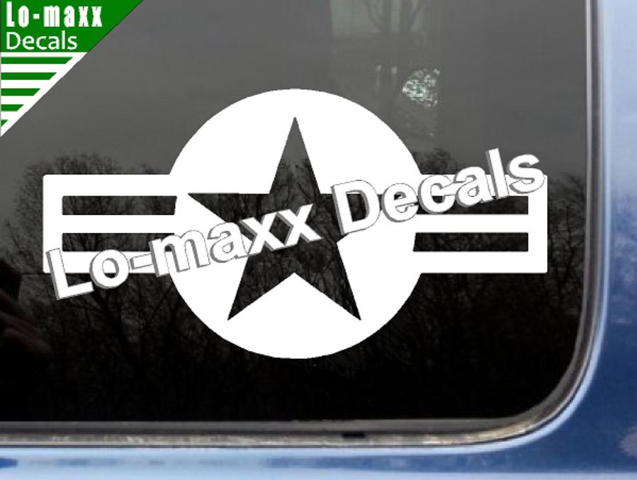 Modern US Air Force Military Combat Aircraft Roundel Insignia Vinyl Decal