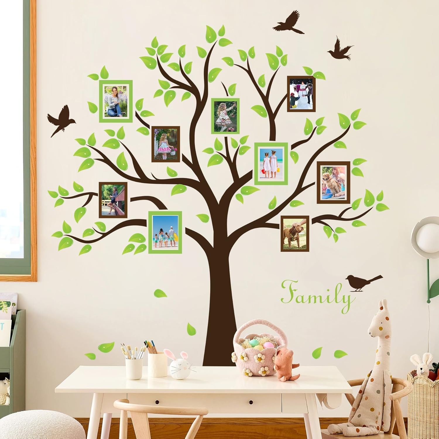 Large Family Tree Wall Decor – Picture Frame Collage Wall Stickers Decor Family