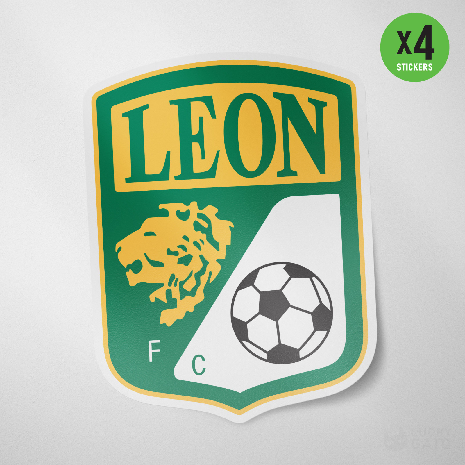 (4 Pack) Club Leon Mexico Vinyl Sticker Decal Calcomania Guanajuato La Fiera