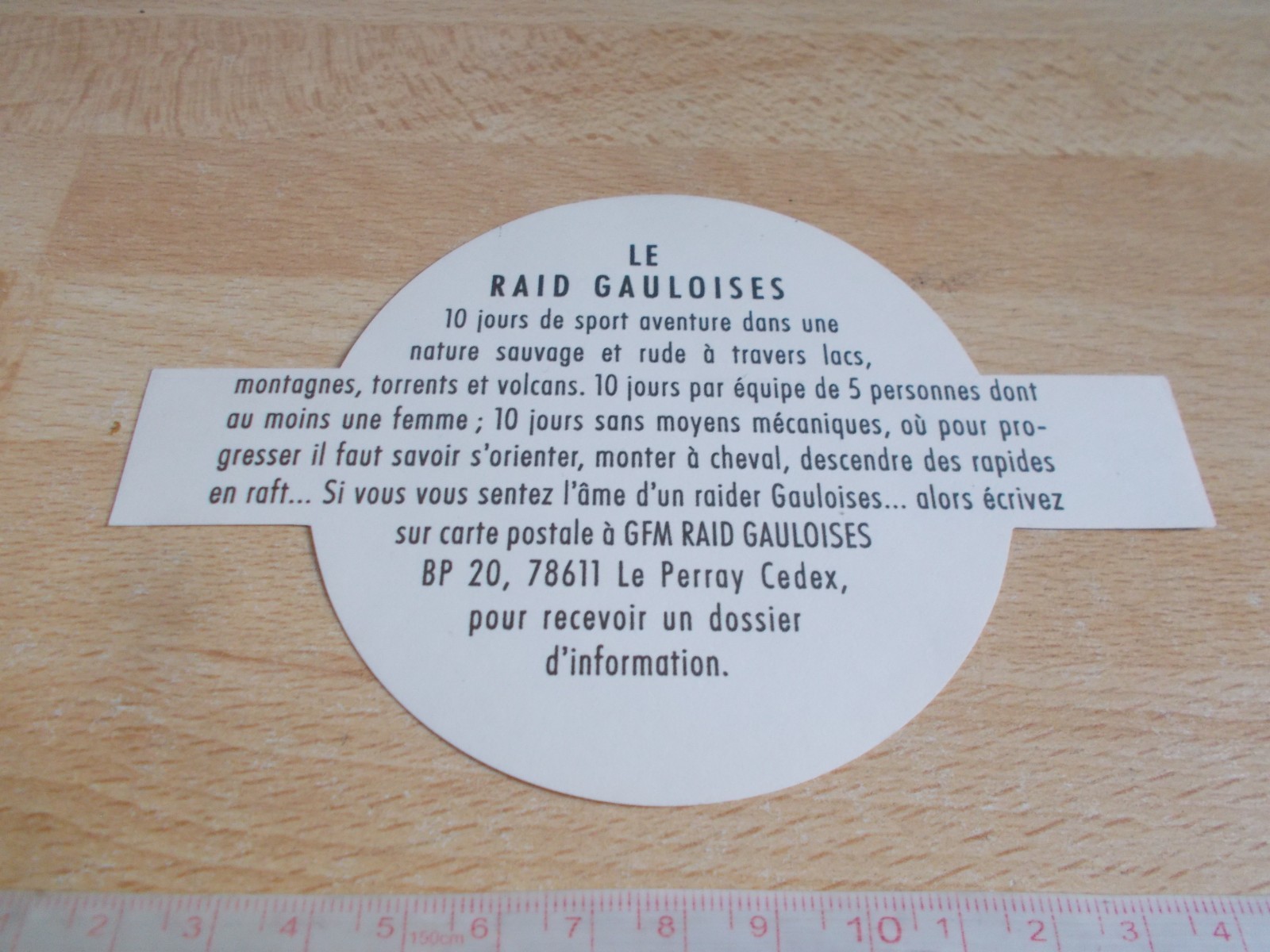 RAID GAULOISES Sticker – 1991 Original Promotional Sport Sticker