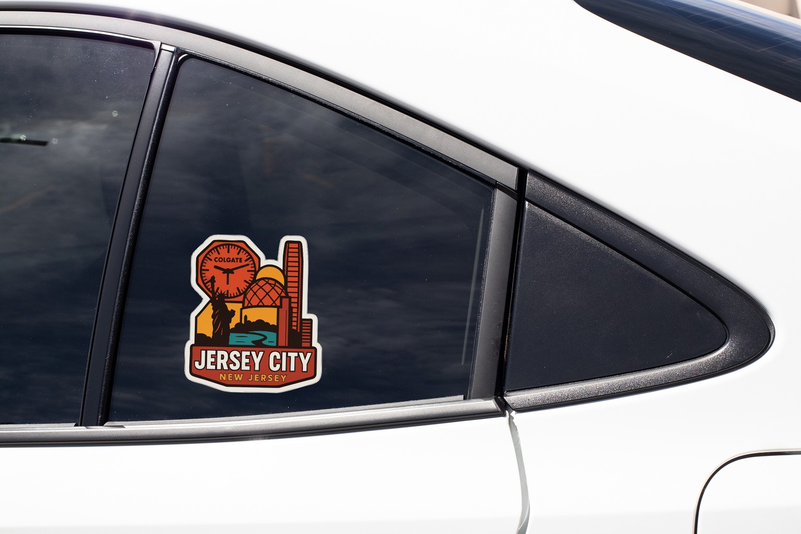 Jersey City New Jersey Sticker Decal Vinyl Die-Cut City Skyline Landmark Design