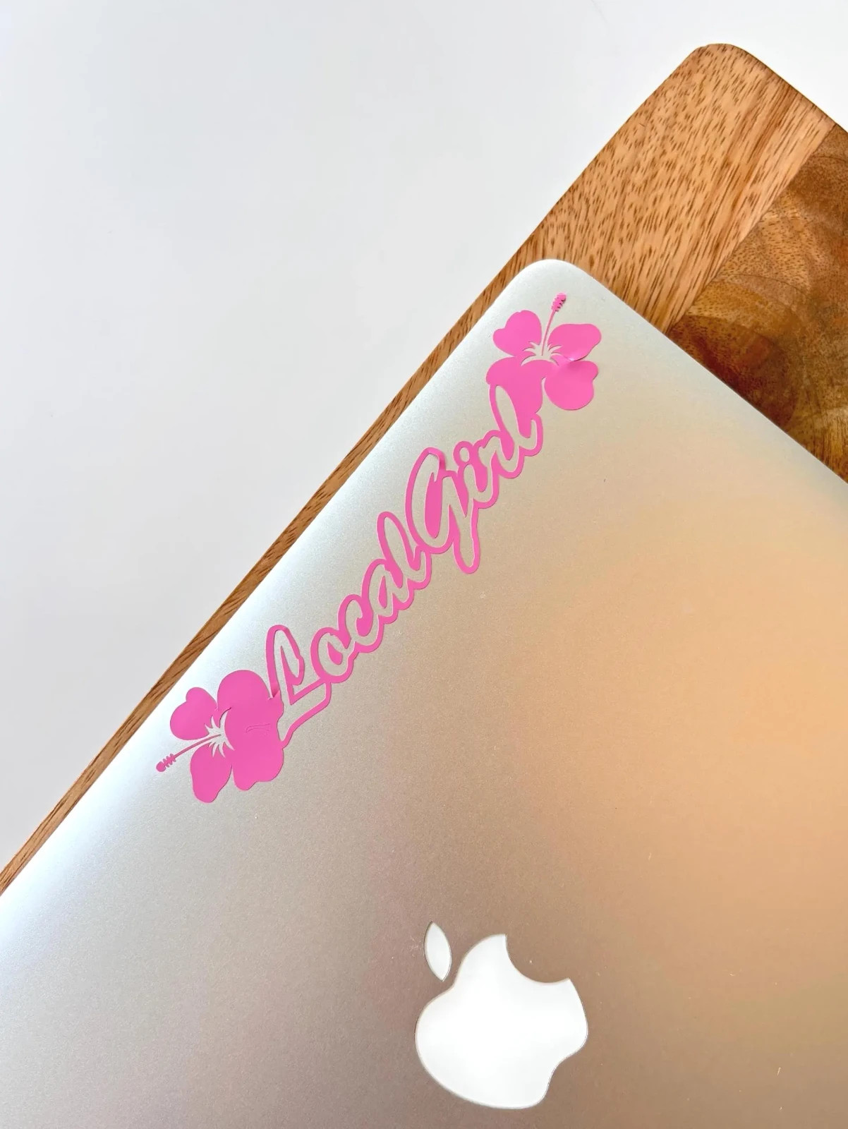 Pink Local Girl 6" Hibiscus Hawaii Island Vinyl Car Truck Window Decal Sticker