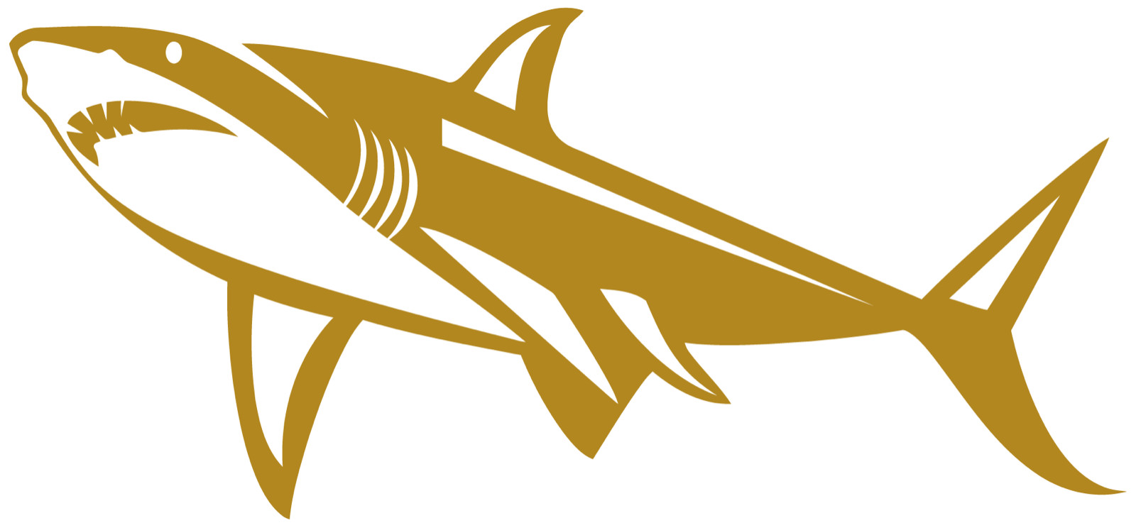 White Shark Decal Multicolor Made In USA