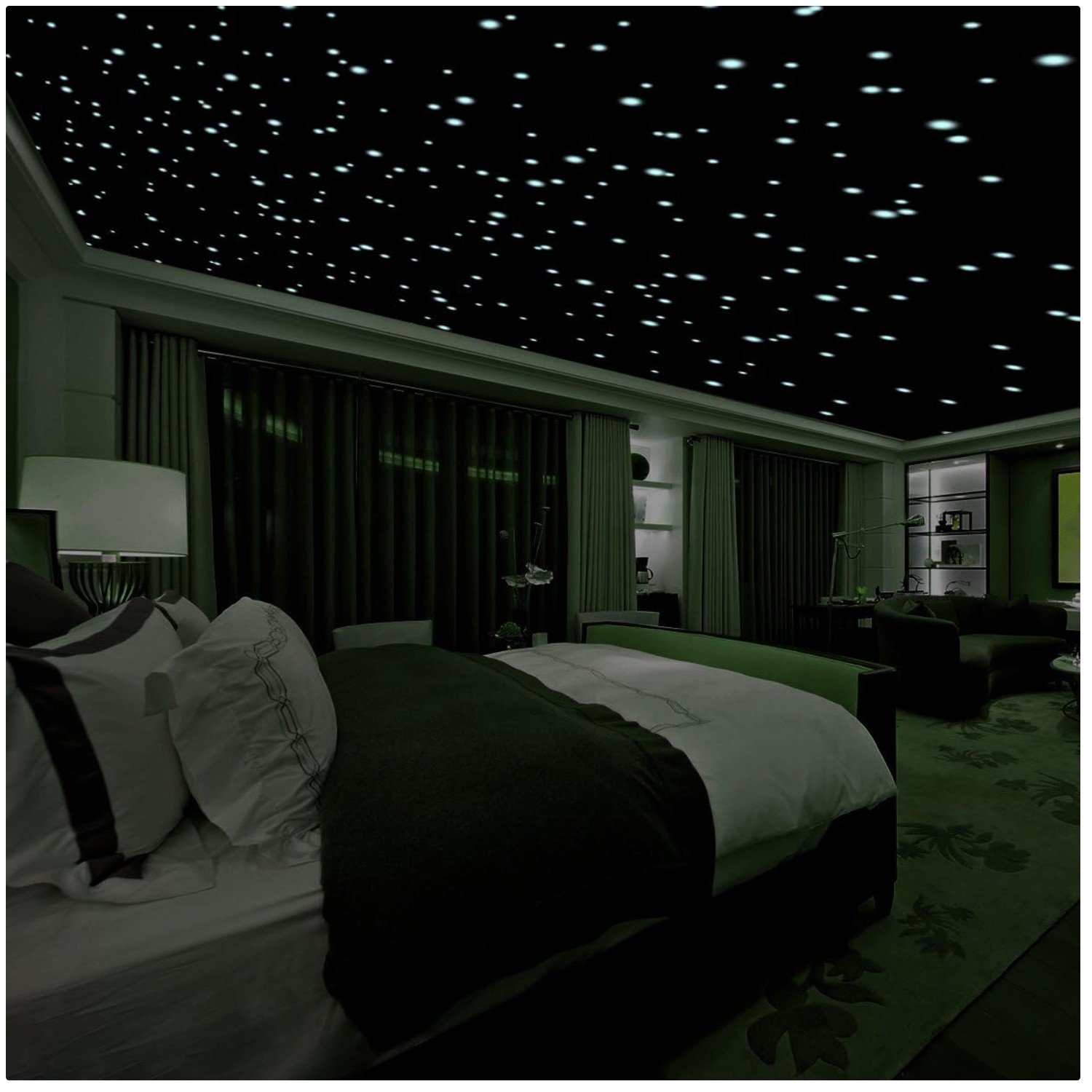 Realistic 3D Domed Glow Stars, 606 Dots, Starry Sky Decor
