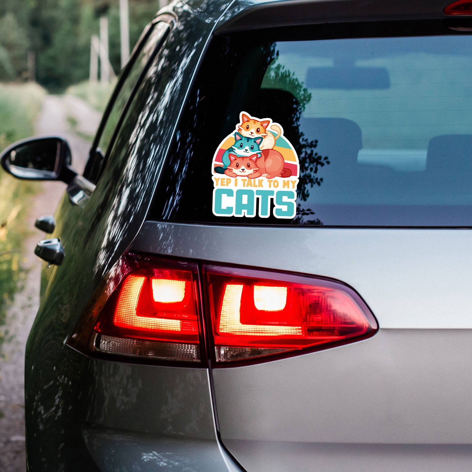 I Talk To My Cats – Vinyl Decal Sticker – Car Window Laptop – ebn11565