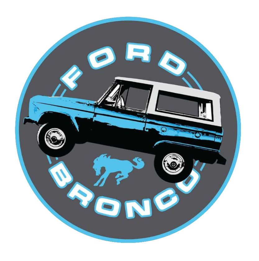 Car Classics "Ford Bronco" – 4" Vinyl Decal Sticker Handcrafted Car Truck 2025-2